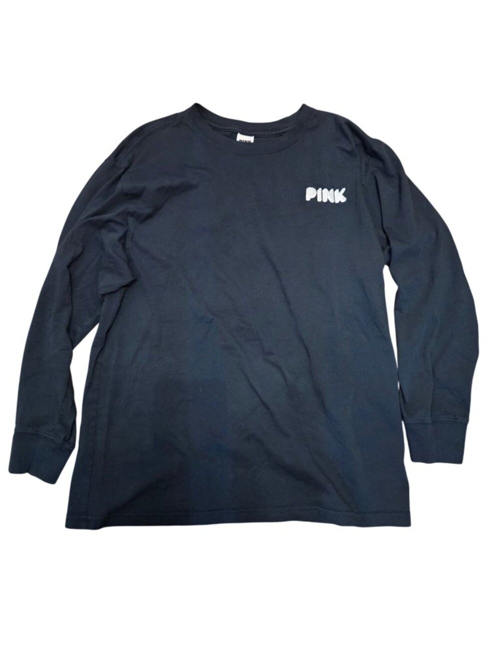 Victorias Secret Pink Long-Sleeve Tee "Does This Come In Pink?" Black M